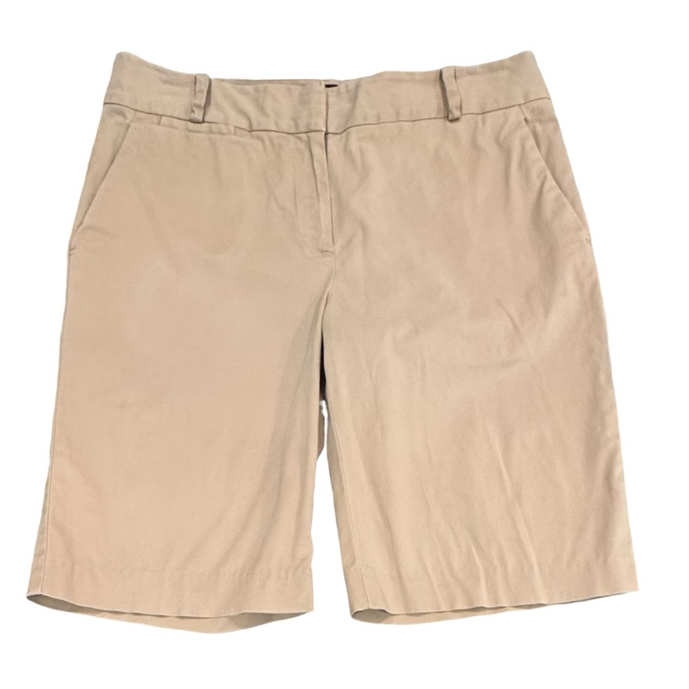The Perfect Short Size 6 Light Khaki Stretch 10.5” Chino Bermuda Shorts - Picture 2 of 7